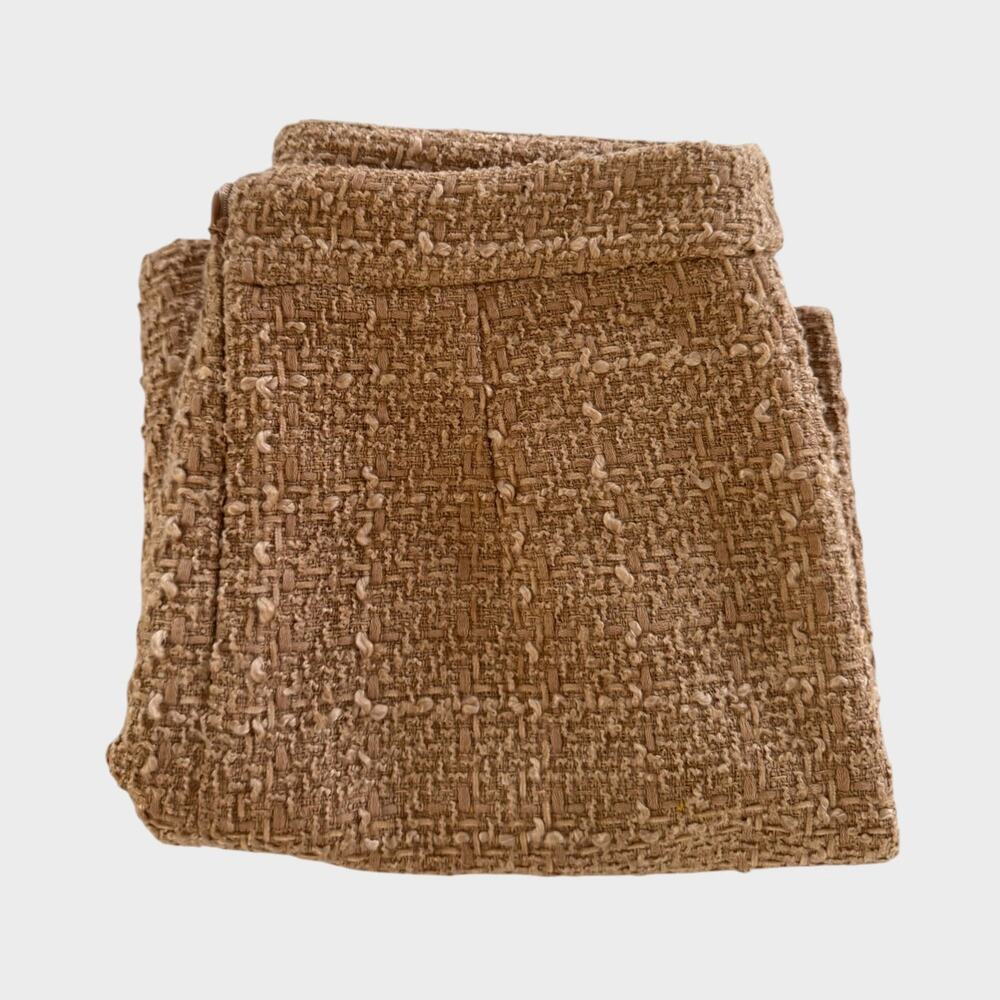 Maison d'Amelie Size 6 Brown Tweed Mini Skirt Front Patch Pockets - Picture 8 of 9